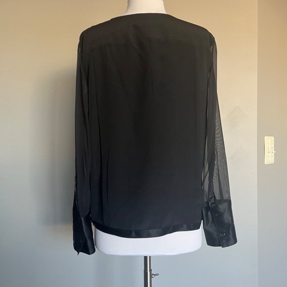 Rag & Bone Blaine Silk Chiffon Surplice V-neck Cocktail Holiday Sexy Blouse Top - Picture 8 of 12